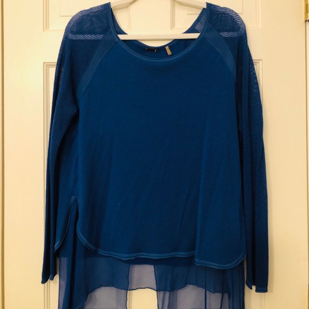 Elie Tahari Royal Blue Woman's Size Large Top
